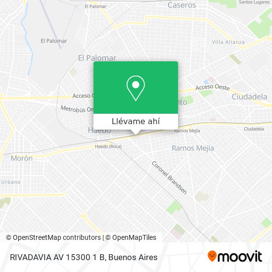 Mapa de RIVADAVIA  AV 15300 1 B