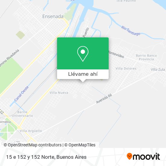 Mapa de 15 e  152 y 152 Norte