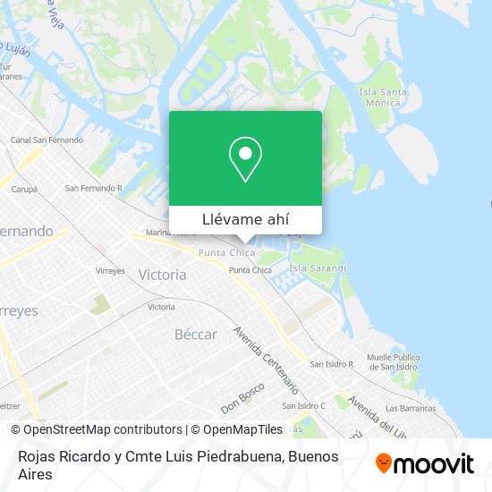 Mapa de Rojas  Ricardo  y Cmte  Luis Piedrabuena