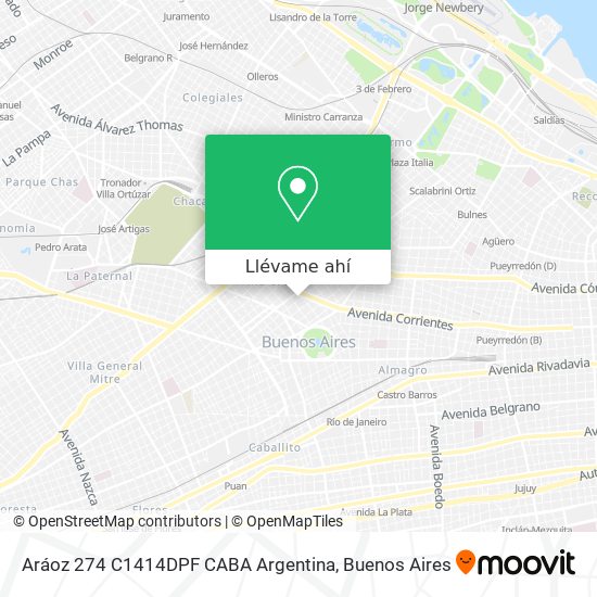 Mapa de Aráoz 274  C1414DPF CABA  Argentina