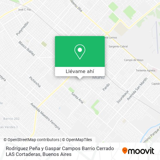 Mapa de Rodríguez Peña y Gaspar Campos   Barrio Cerrado LAS Cortaderas