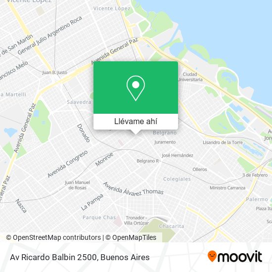 Mapa de Av Ricardo Balbin  2500