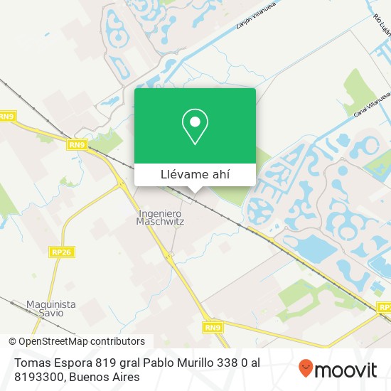 Mapa de Tomas Espora 819 gral  Pablo Murillo 338 0 al 8193300