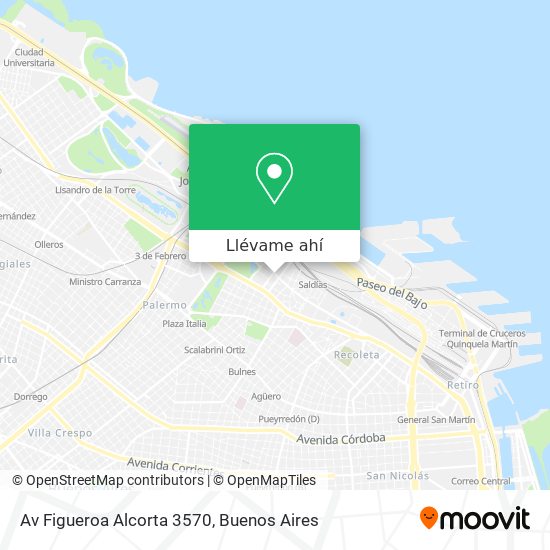 Mapa de Av  Figueroa Alcorta 3570