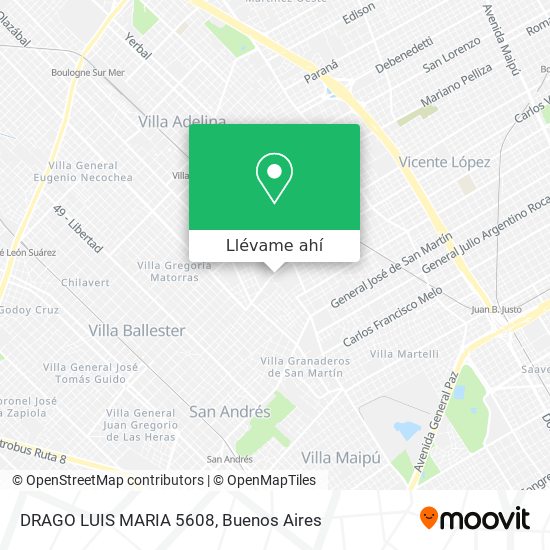 Mapa de DRAGO  LUIS MARIA 5608