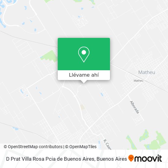 Mapa de D  Prat  Villa Rosa  Pcia de Buenos Aires
