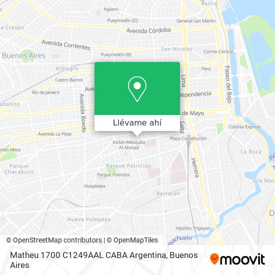 Mapa de Matheu 1700  C1249AAL CABA  Argentina