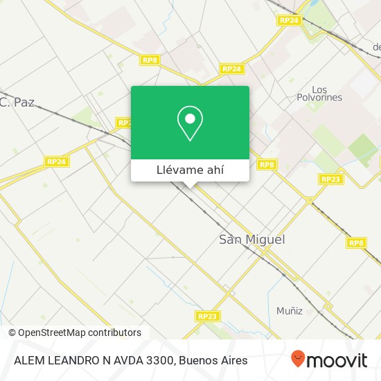 Mapa de ALEM  LEANDRO N   AVDA  3300