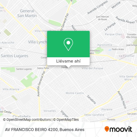 Mapa de AV  FRANCISCO BEIRO 4200