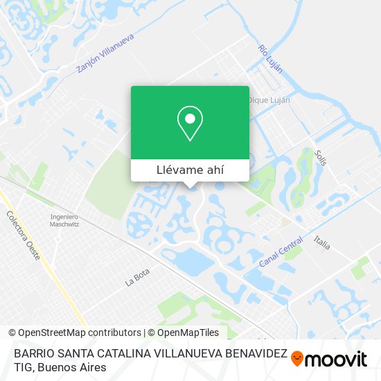 Mapa de BARRIO SANTA CATALINA  VILLANUEVA  BENAVIDEZ  TIG
