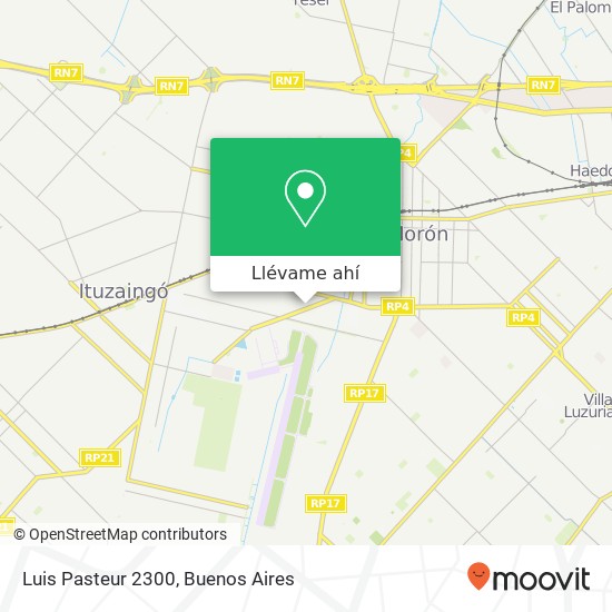 Mapa de Luis Pasteur 2300