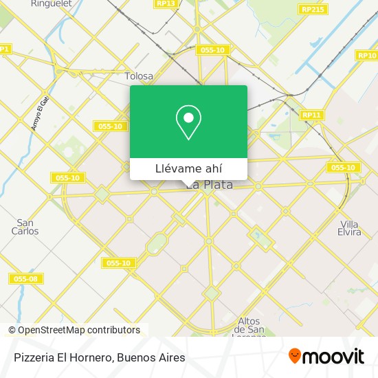 Mapa de Pizzeria El Hornero
