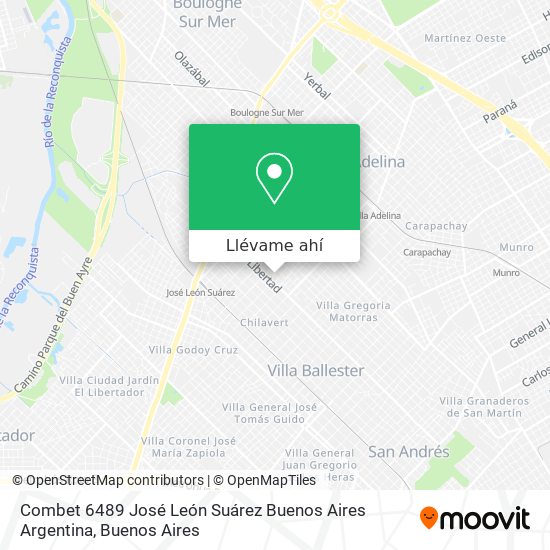 Mapa de Combet 6489  José León Suárez  Buenos Aires  Argentina