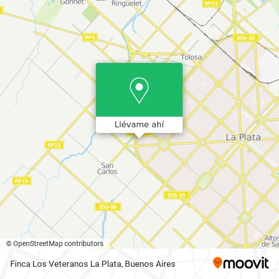 Mapa de Finca Los Veteranos La Plata