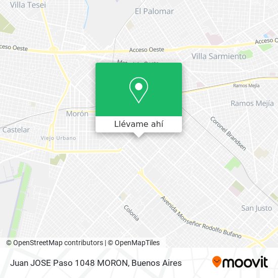 Mapa de Juan JOSE Paso 1048  MORON