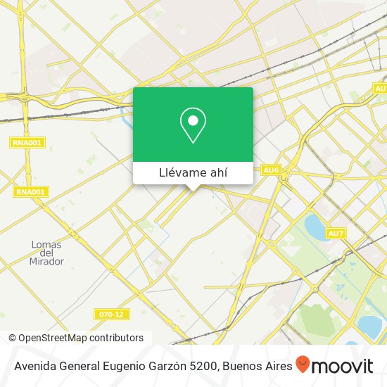 Mapa de Avenida General Eugenio Garzón 5200