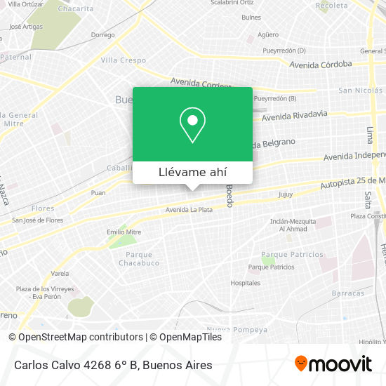 Mapa de Carlos Calvo 4268 6º B