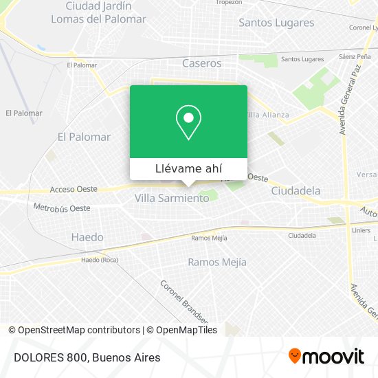 Mapa de DOLORES 800