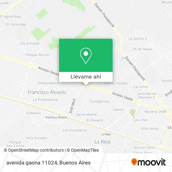 Mapa de avenida gaona 11024