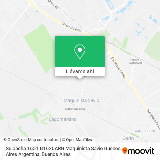 Mapa de Suipacha 1651  B1620ARG Maquinista Savio  Buenos Aires  Argentina