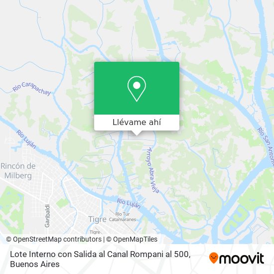 Mapa de Lote Interno con Salida al Canal Rompani al 500