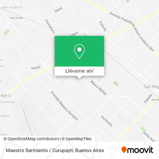 Mapa de Maestro Sarmiento / Curupaytí