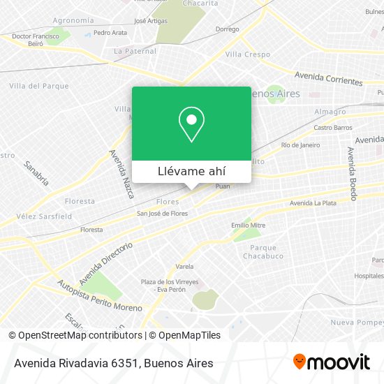 Mapa de Avenida Rivadavia 6351