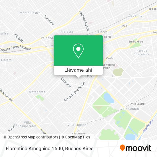 Mapa de Florentino Ameghino 1600