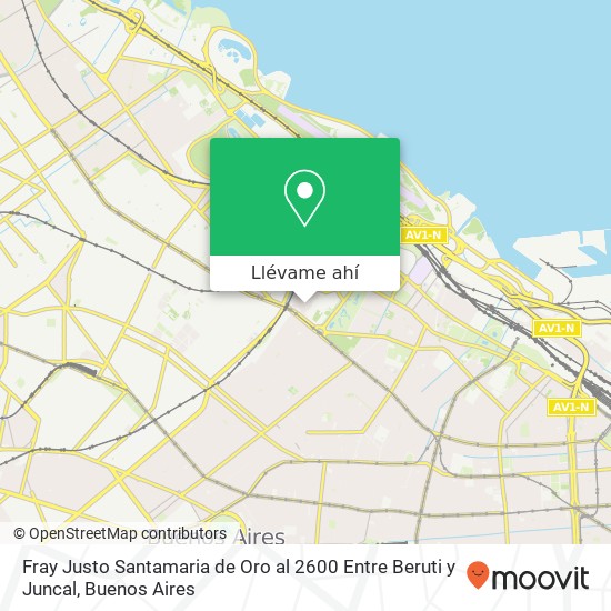 Mapa de Fray Justo Santamaria de Oro al 2600 Entre Beruti y Juncal