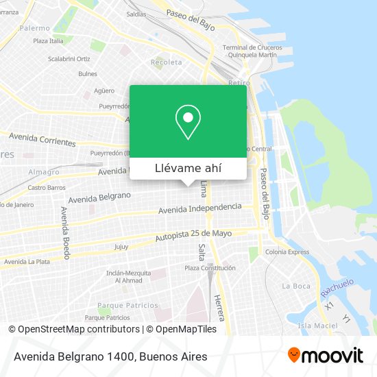 Mapa de Avenida Belgrano 1400