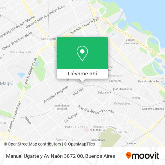 Mapa de Manuel Ugarte y Av Naón 3872 00