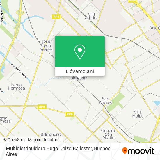 Mapa de Multidistribuidora Hugo Daizo Ballester