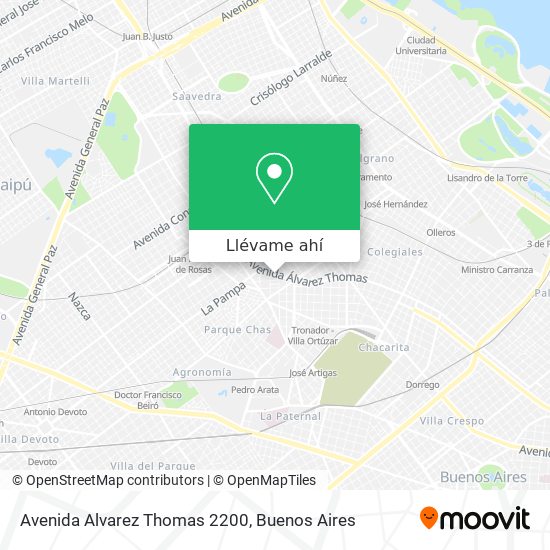 Mapa de Avenida Alvarez Thomas 2200