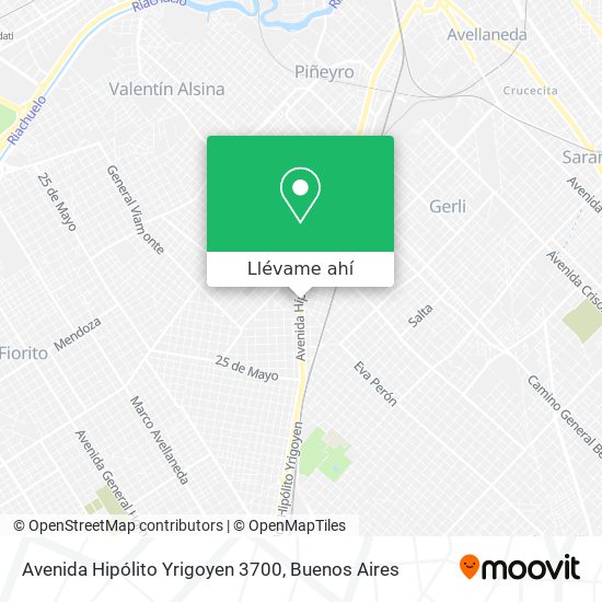 Mapa de Avenida Hipólito Yrigoyen 3700