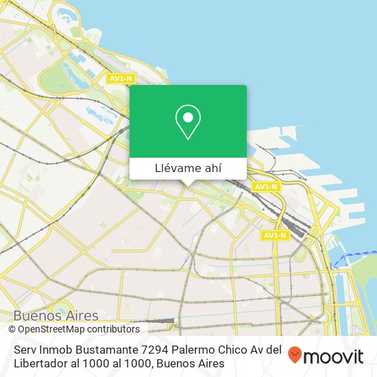 Mapa de Serv  Inmob  Bustamante   7294   Palermo Chico Av del Libertador al 1000 al 1000