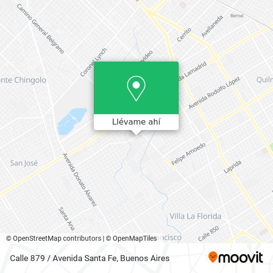 Mapa de Calle 879 / Avenida Santa Fe