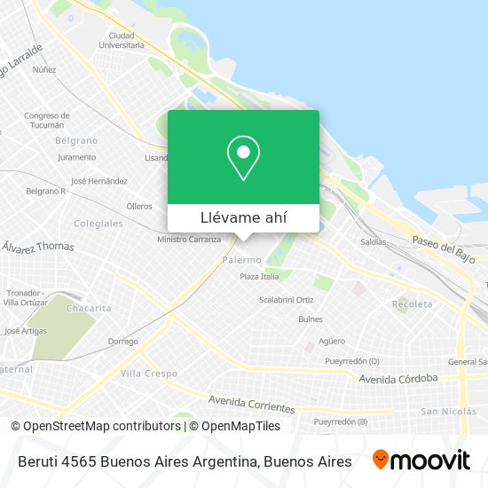 Mapa de Beruti 4565  Buenos Aires  Argentina