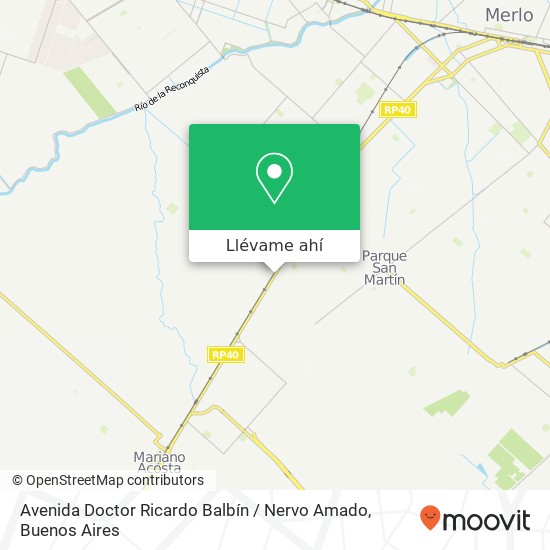 Mapa de Avenida Doctor Ricardo Balbín / Nervo Amado