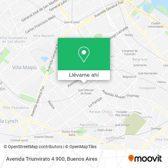 Mapa de Avenida Triunvirato 4 900