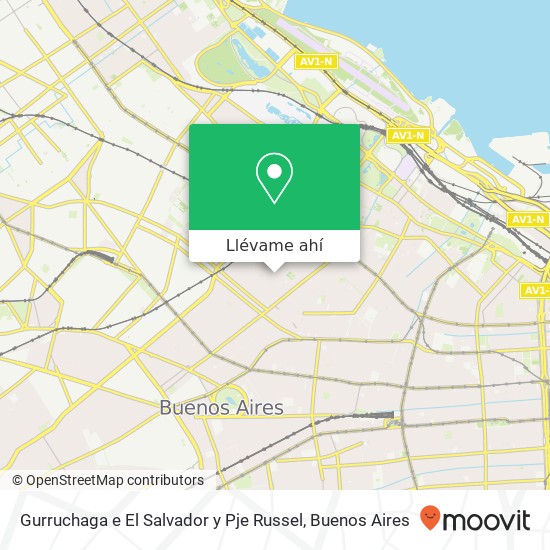 Mapa de Gurruchaga e El Salvador y Pje  Russel