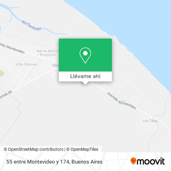 Mapa de 55 entre Montevideo y 174