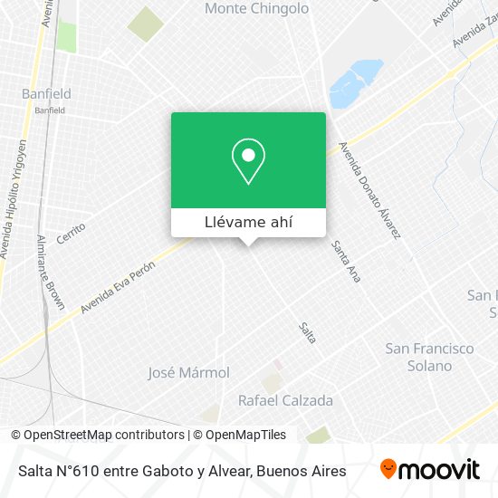 Mapa de Salta N°610  entre Gaboto y Alvear