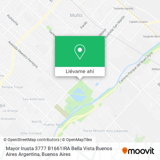 Mapa de Mayor Irusta 3777  B1661IRA Bella Vista  Buenos Aires  Argentina