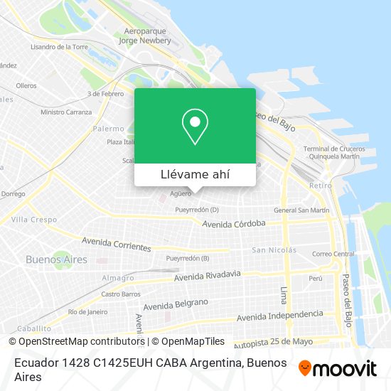 Mapa de Ecuador 1428  C1425EUH CABA  Argentina
