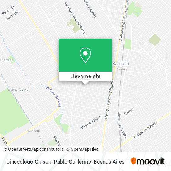 Mapa de Ginecologo-Ghisoni Pablo Guillermo
