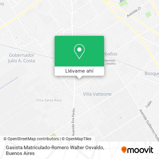 Mapa de Gasista Matriculado-Romero Walter Osvaldo