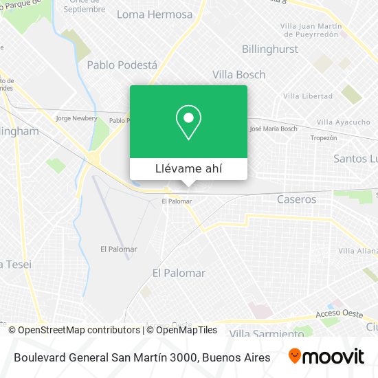 Mapa de Boulevard General San Martín 3000