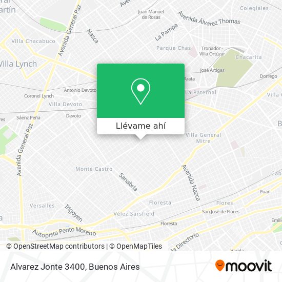 Mapa de Alvarez Jonte 3400