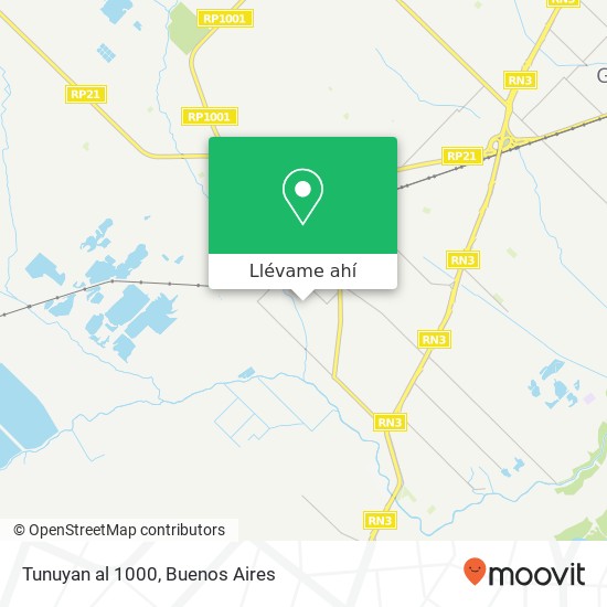 Mapa de Tunuyan al 1000