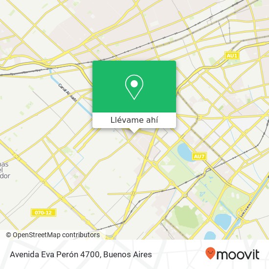 Mapa de Avenida Eva Perón 4700